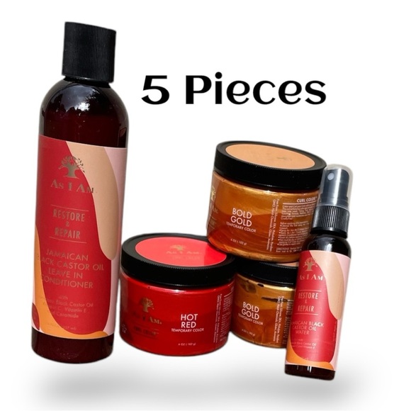 Jamaican Black Castor Oil  RED GOLD
5 Pieces AS I AM Curl Color - - Picture 1 of 7